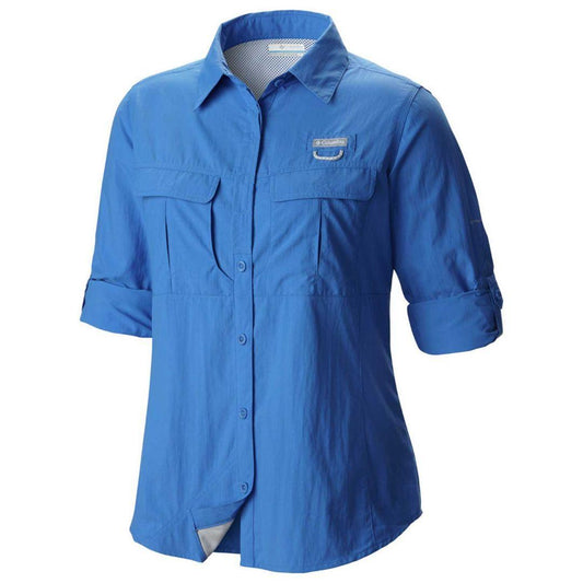 Columbia Women Blue Cascades Explorer Long Sleeve Shirt