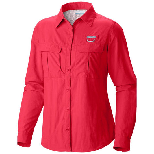 Columbia Women Pink Cascades Explorer Long Sleeve Shirt