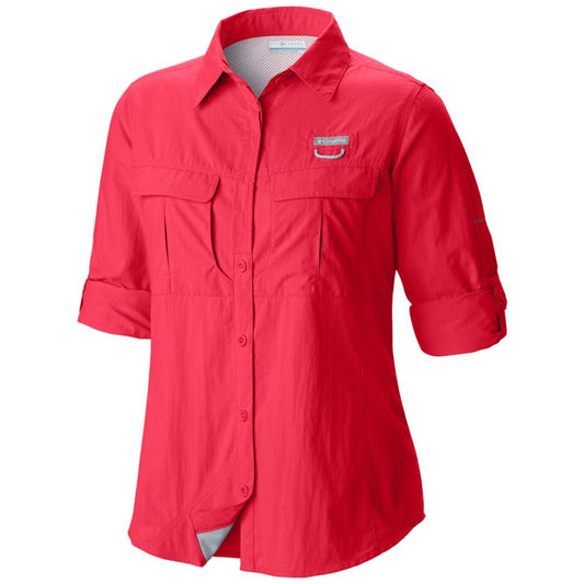Columbia Women Pink Cascades Explorer Long Sleeve Shirt