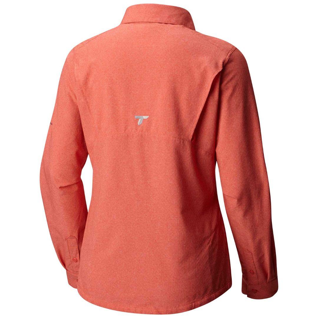 Columbia Women Red Irico Long Sleeve Shirt