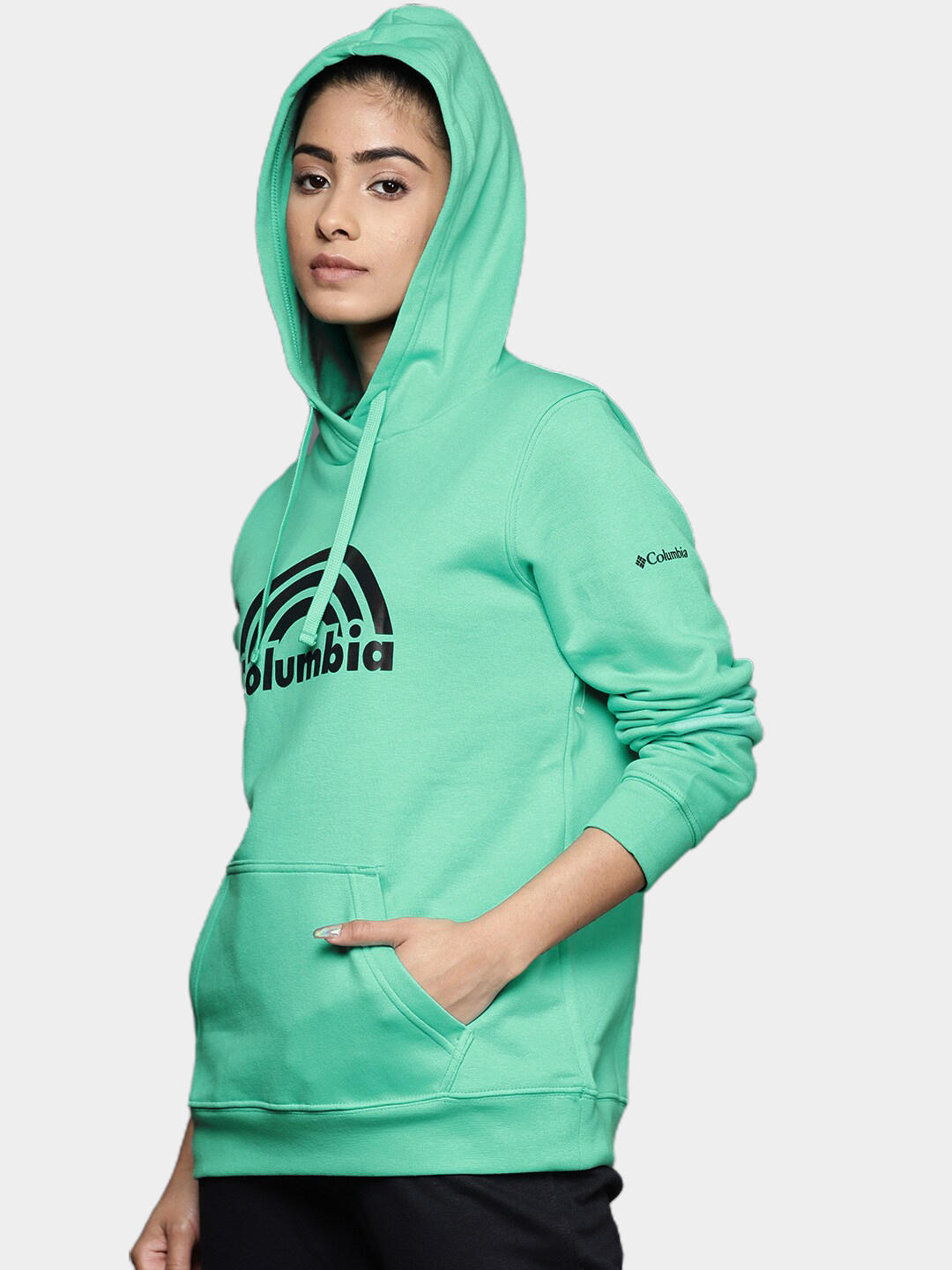 Columbia Women Green Columbia Trek Graphic Hoodie