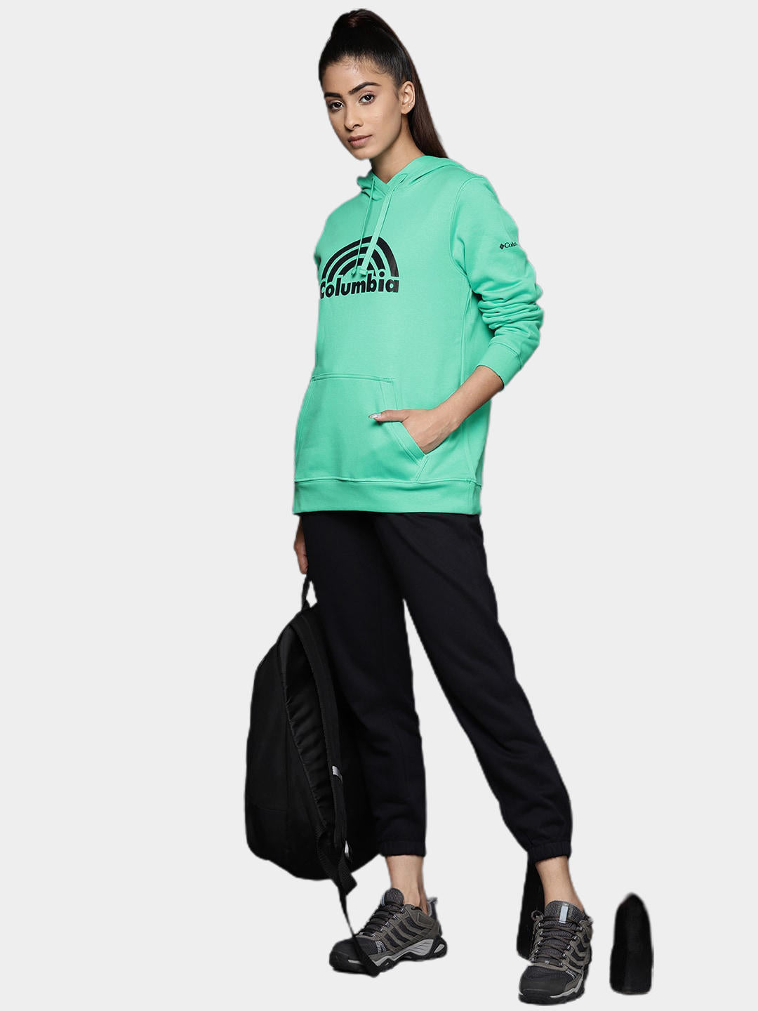 Columbia Women Green Columbia Trek Graphic Hoodie