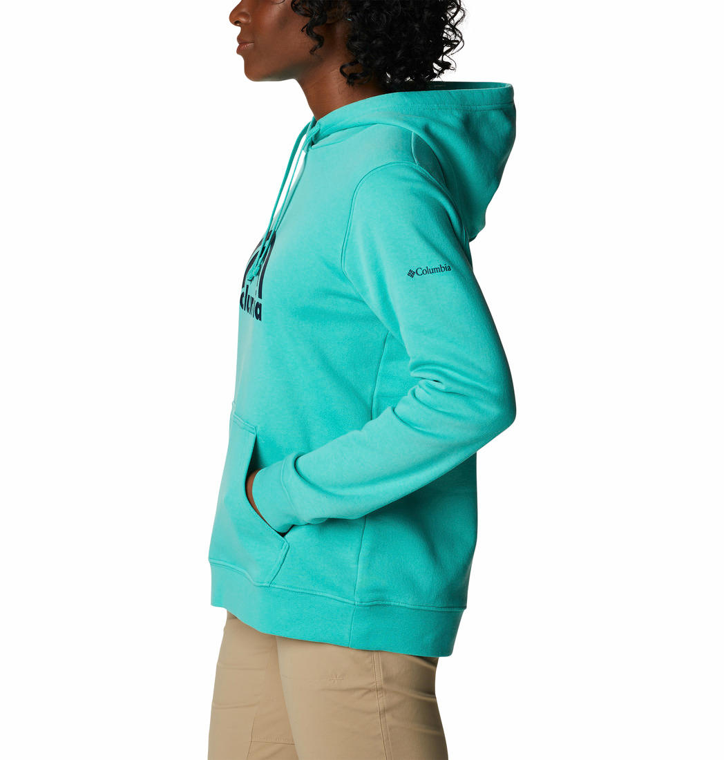 Columbia Women Green Columbia Trek Graphic Hoodie