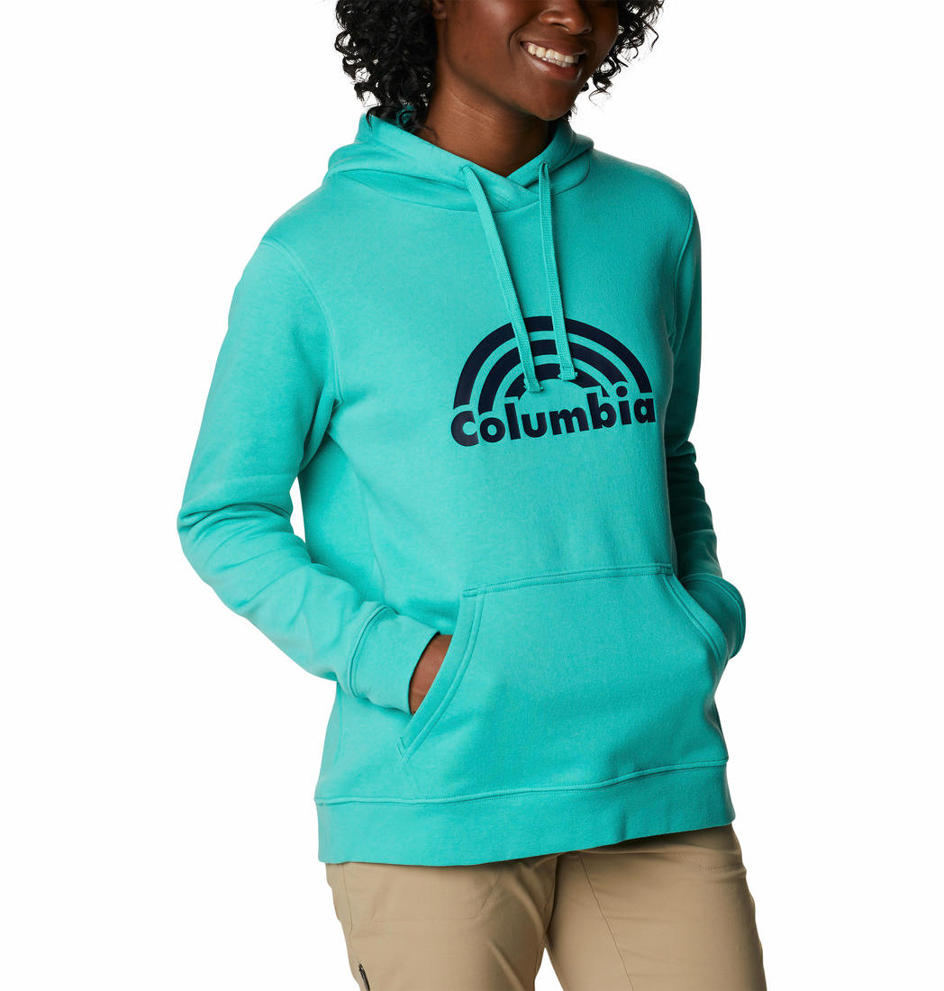 Columbia Women Green Columbia Trek Graphic Hoodie