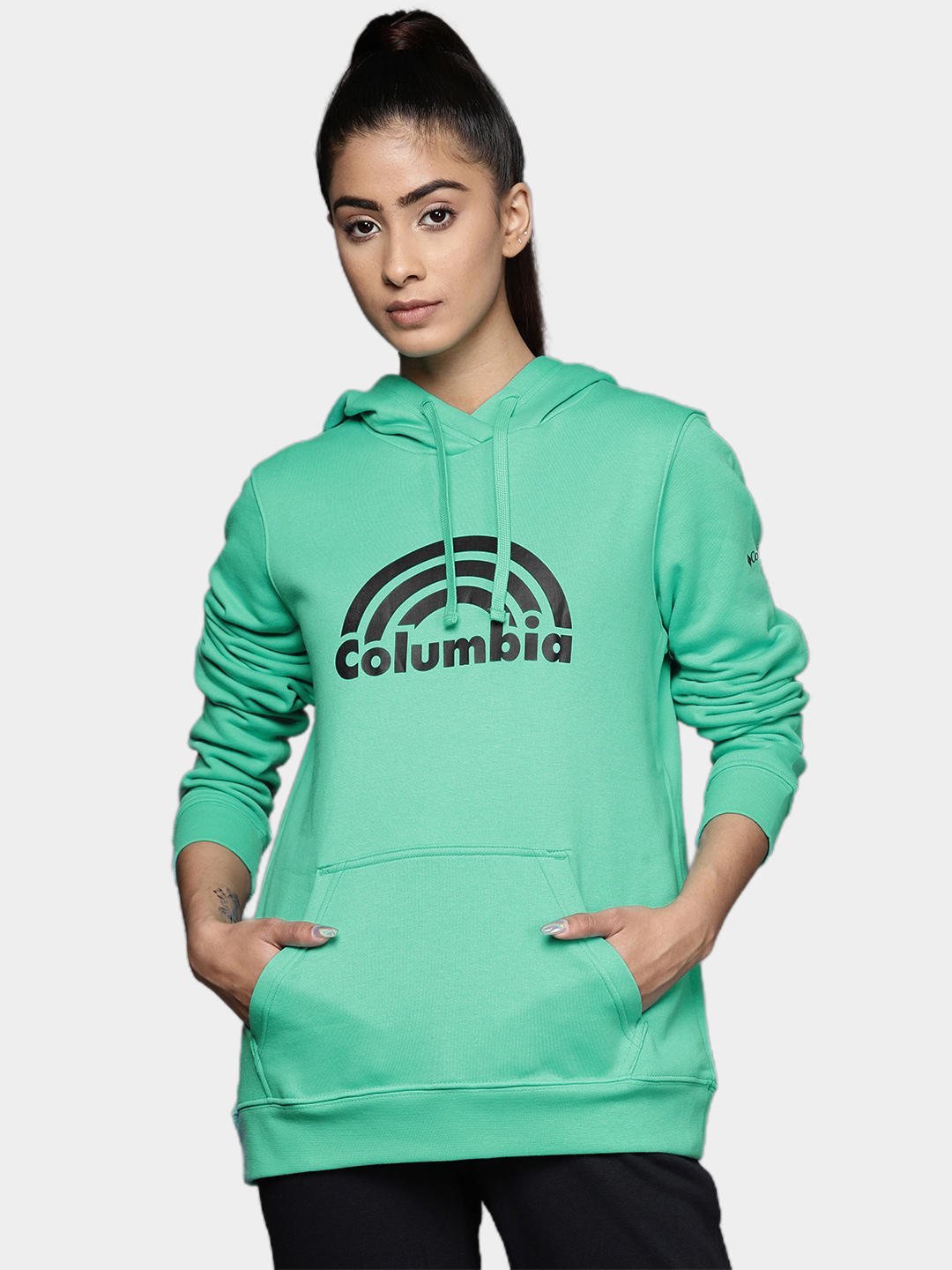 Columbia Women Green Columbia Trek Graphic Hoodie