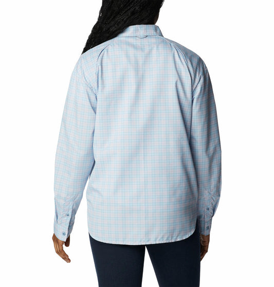 Columbia Womens PURPLE Silver Ridge Utility Patterned LS Shirt