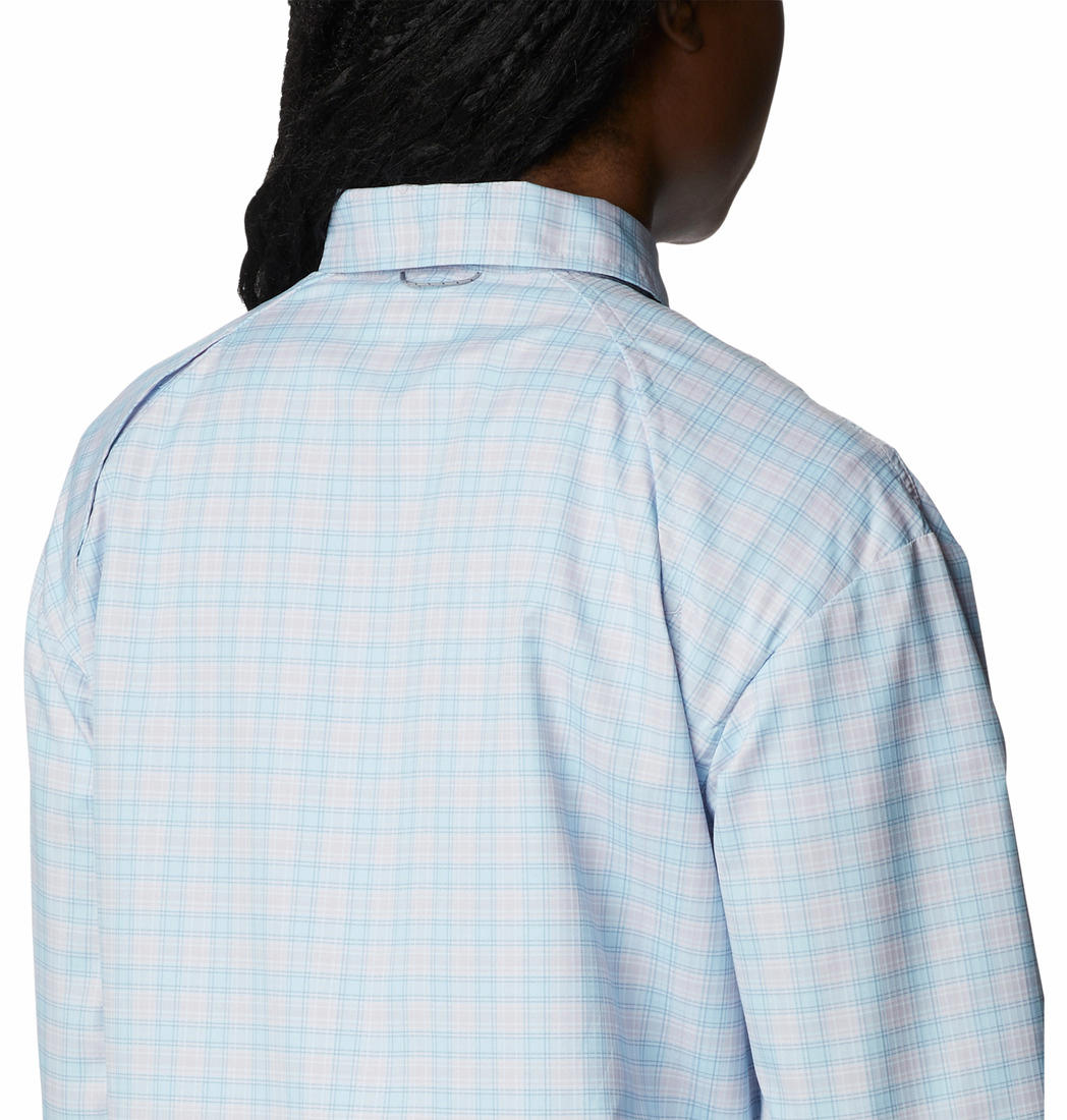 Columbia Womens PURPLE Silver Ridge Utility Patterned LS Shirt