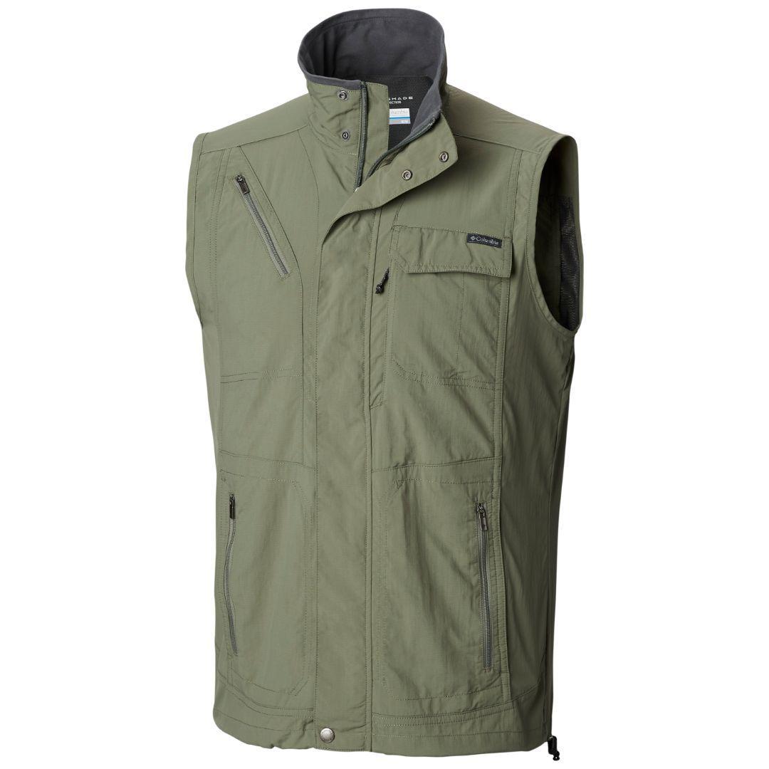 Columbia Men Green Silver Ridge II Vest (Sun Protection)
