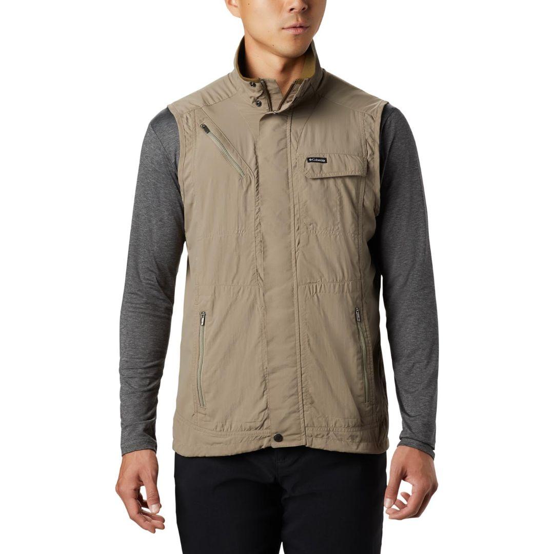 Columbia Men Green Silver Ridge II Vest (Sun Protection)