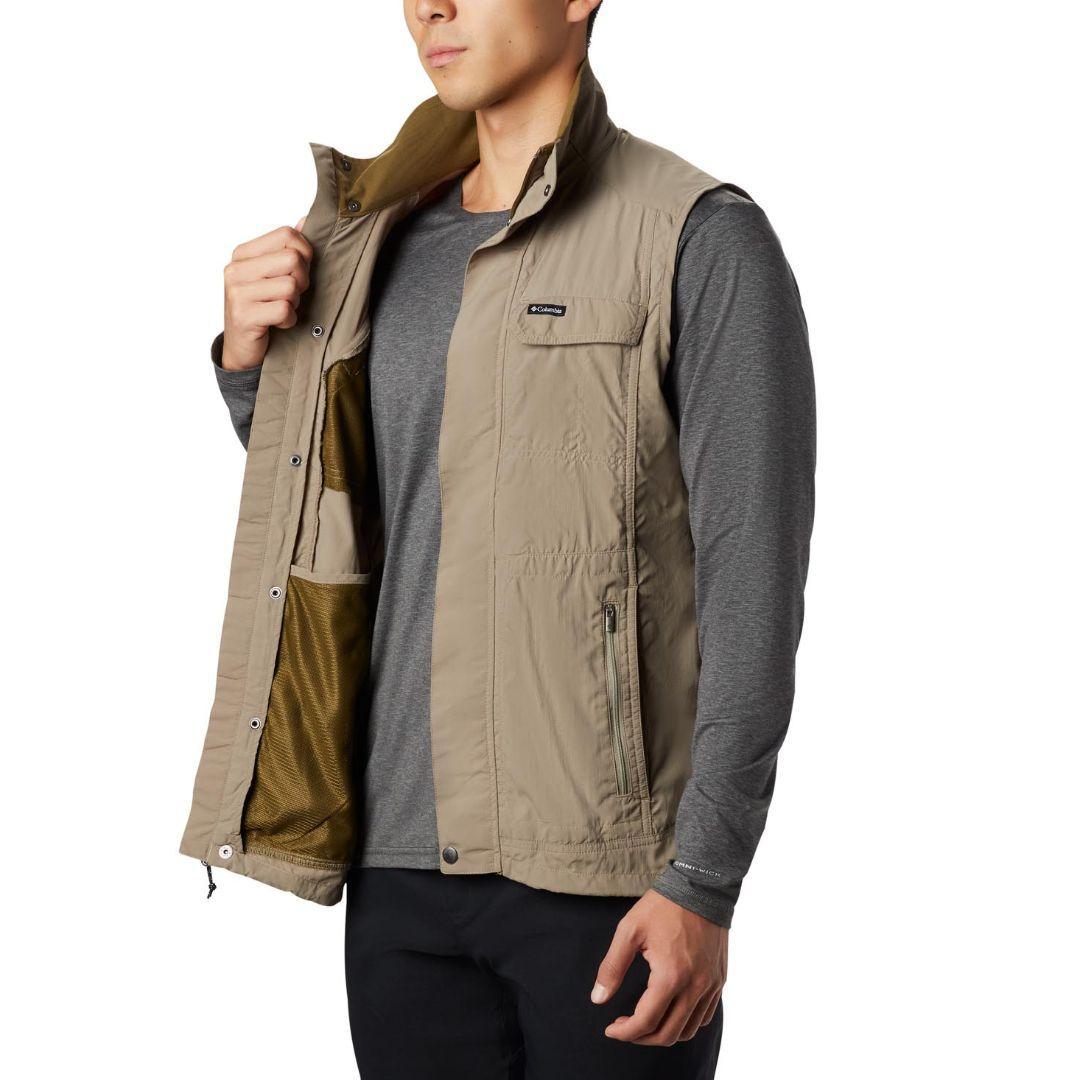 Columbia Men Green Silver Ridge II Vest (Sun Protection)