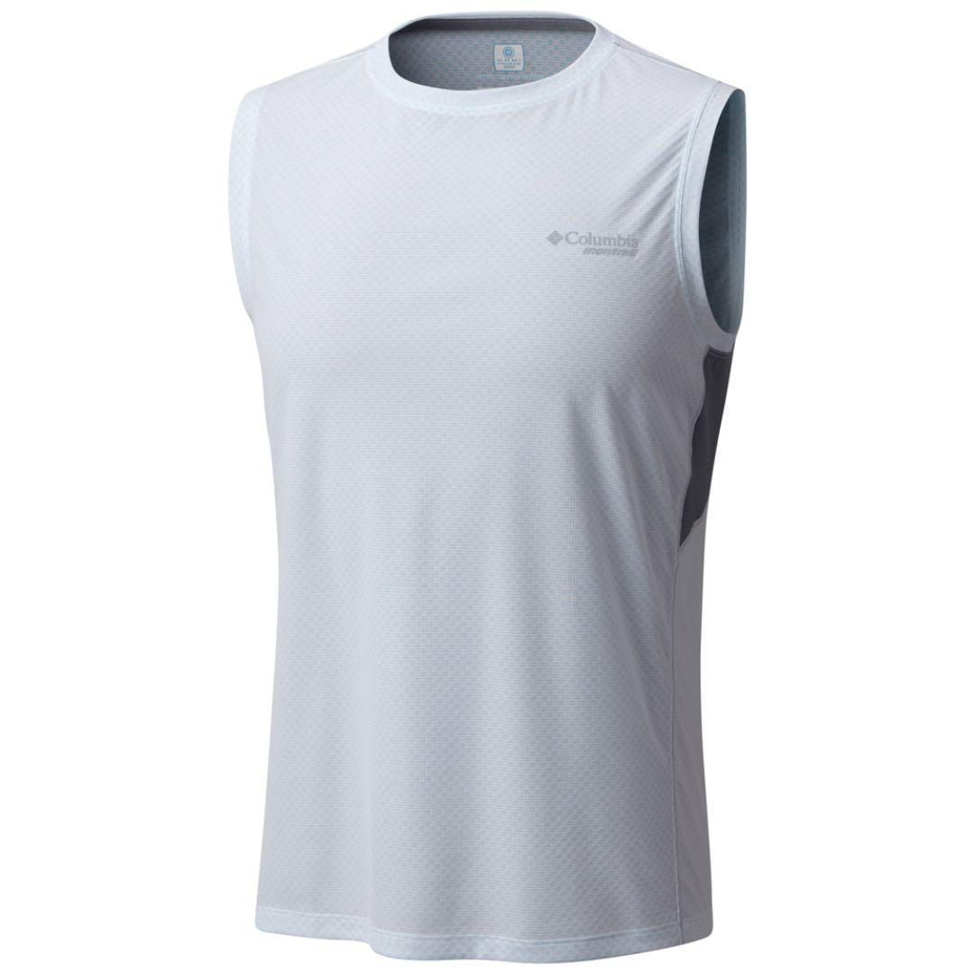 Columbia Men White Titan Ultra Sleeveless Shirt