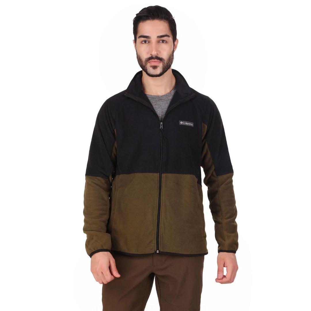 Columbia Men Olive Basin Trail Fleece Full Zip