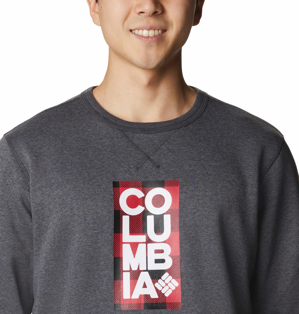 Columbia Men Black M Columbia Logo Fleece Crew Fleece Jacket