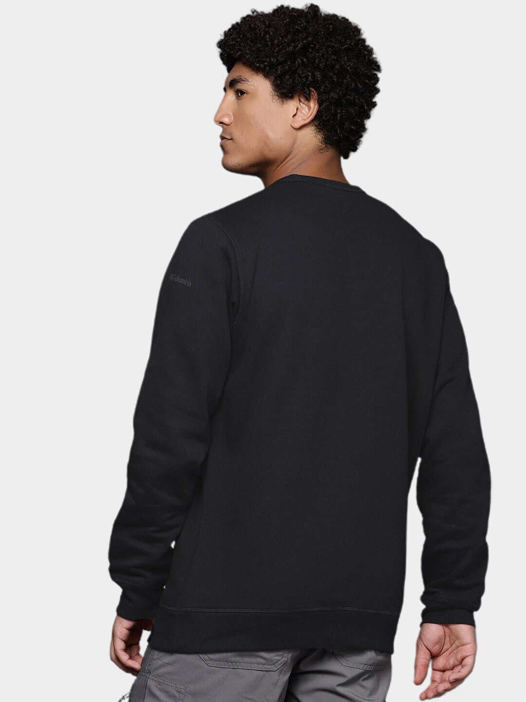 Columbia Men Black M Columbia Logo Fleece Crew (Sun Protection)
