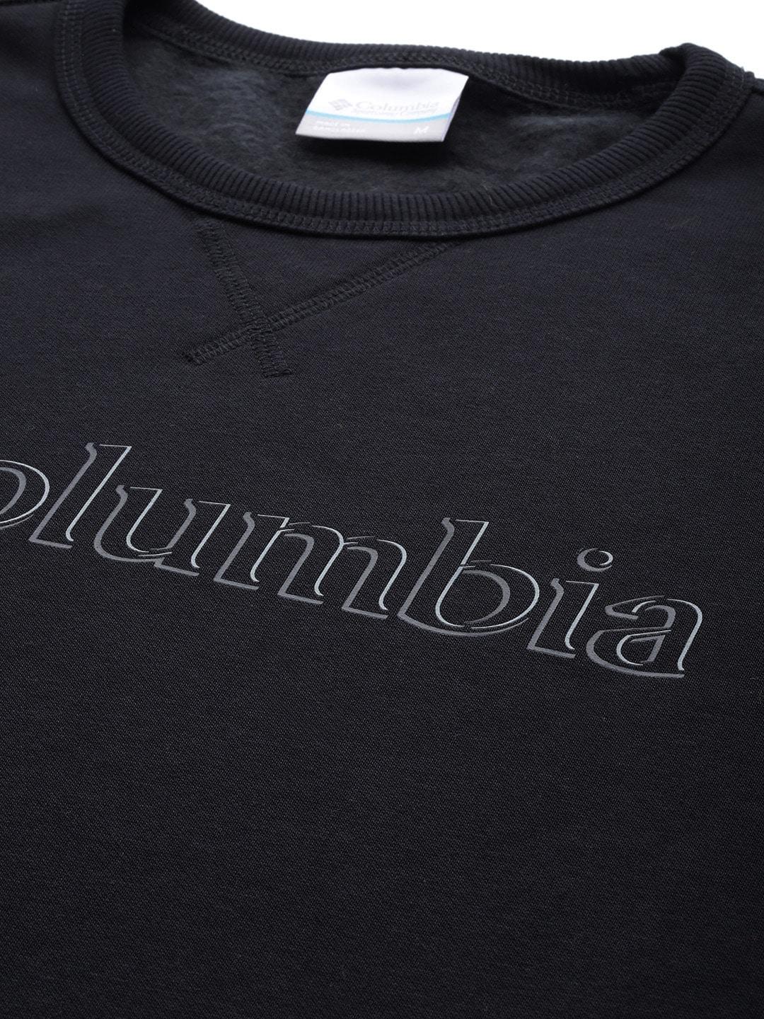 Columbia Men Black M Columbia Logo Fleece Crew (Sun Protection)