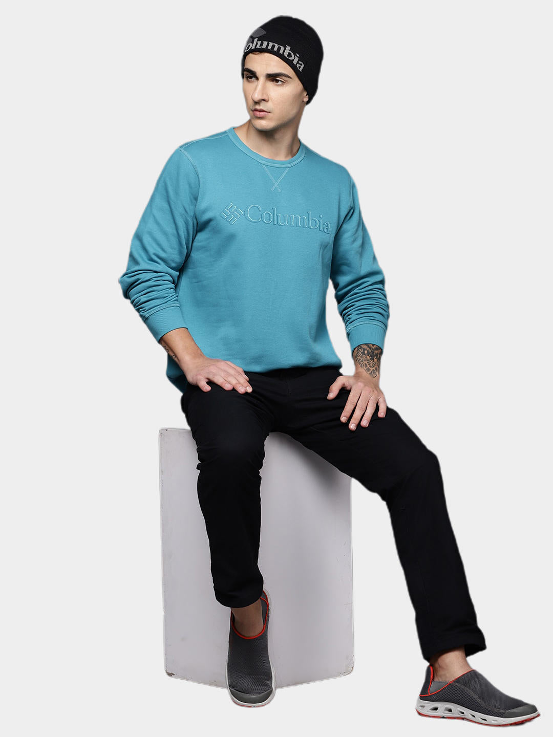 Columbia Men Blue Columbia Men M Logo Crew Fleece