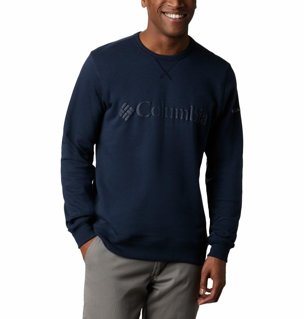 Columbia Men Blue M Columbia Logo Fleece Crew Fleece Jacket