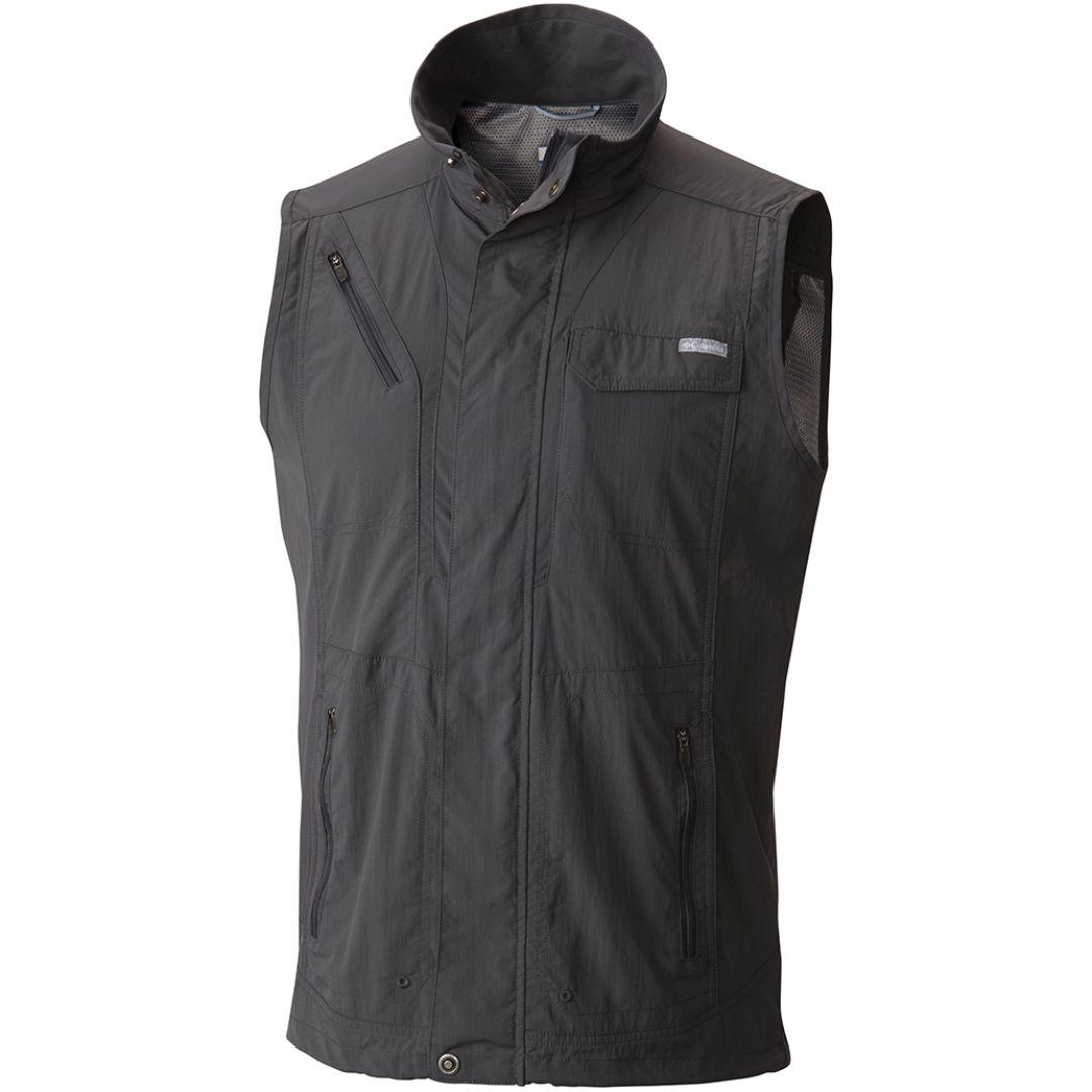 Columbia Men Grey Silver Ridge Vest (Sun Protection)