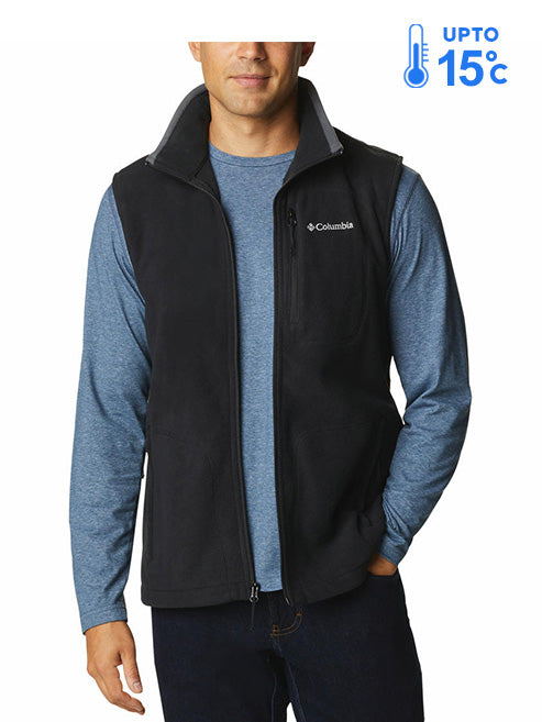 Columbia Men Black Fast Trek Fleece Vest
