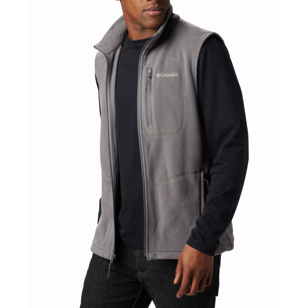 Columbia Men Grey Fast Trek Fleece Vest