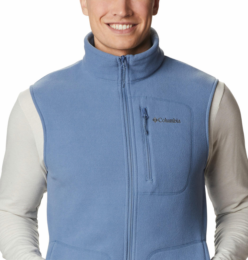 Columbia Men Blue Fast Trek Fleece Vest
