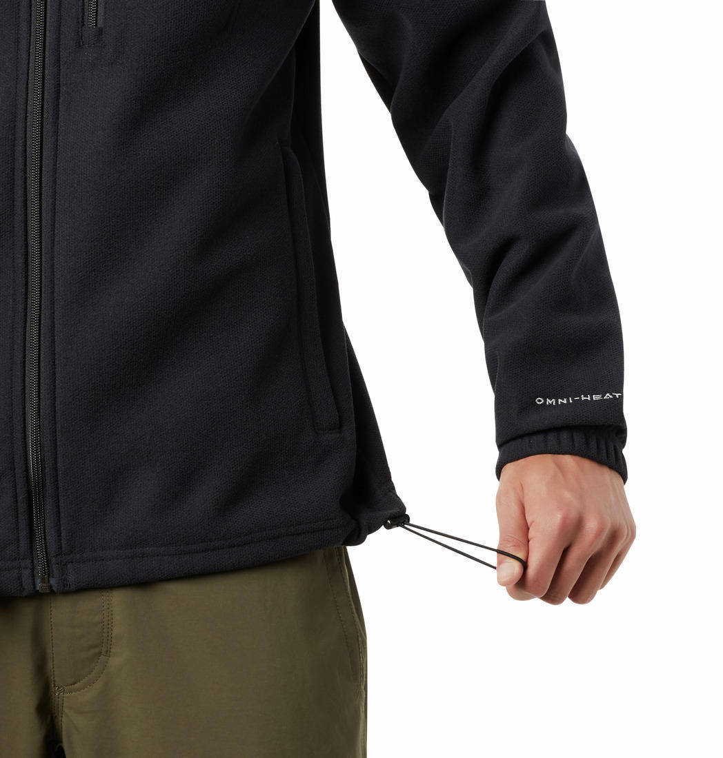 Columbia Men Black Hot Dots III Full Zip Fleece