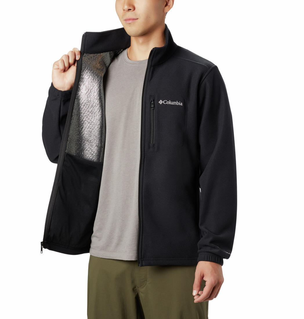 Columbia Men Black Hot Dots III Full Zip Fleece