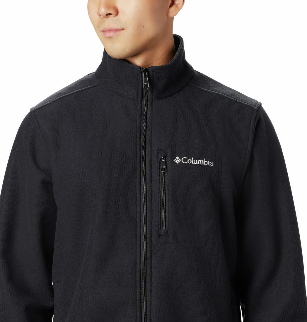 Columbia Men Black Hot Dots III Full Zip Fleece
