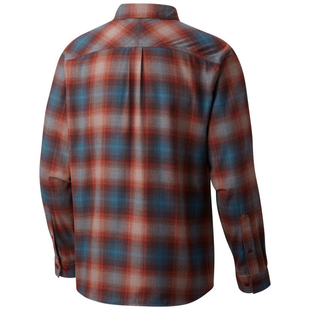 Columbia Men Orange Silver Ridge Flannel Long Sleeve Shirt