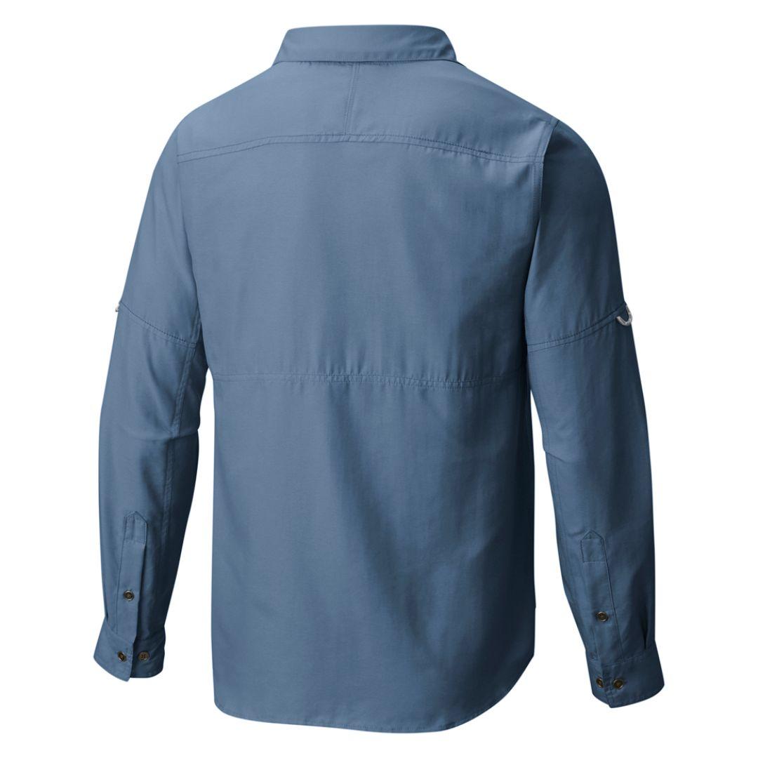 Columbia Men Blue Pilsner Peak II Long Sleeve Shirt (Sun Protection)