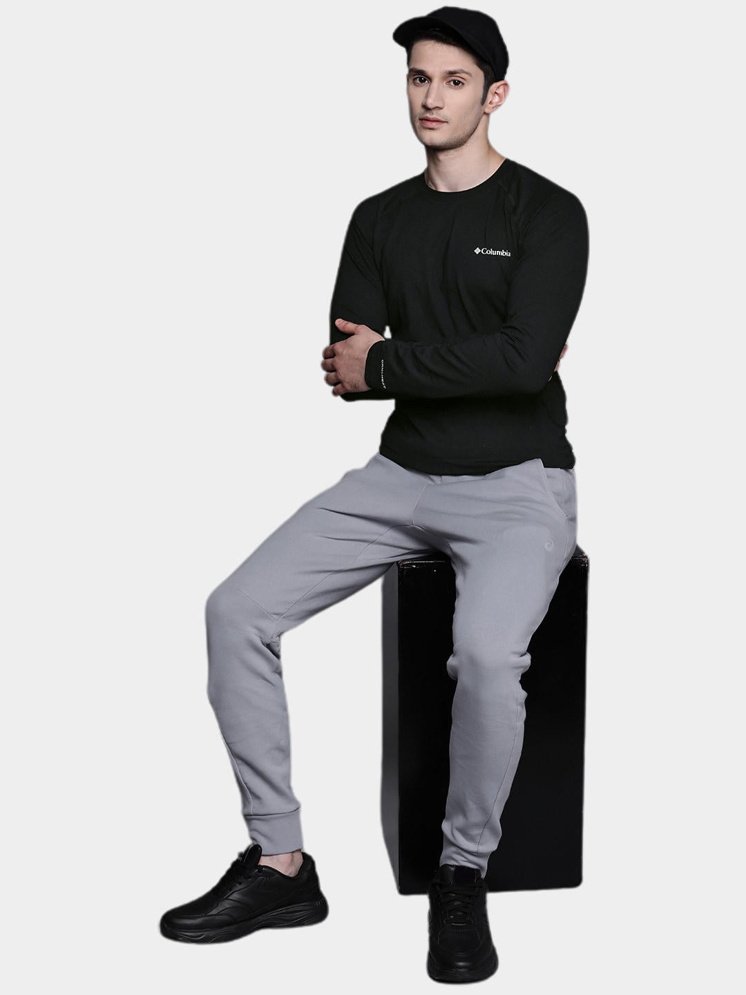 Columbia Men Black M Omni-Heat Infinity Knit LS Crew (Non Returnable)