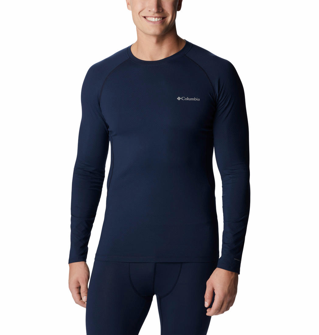 Columbia Men Navy Blue M Omni-Heat Infinity Knit LS Crew (Non Returnable)