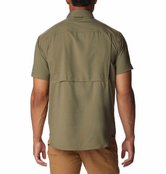 Columbia Mens GREEN Silver Ridge Utility Lite Short Sleeve