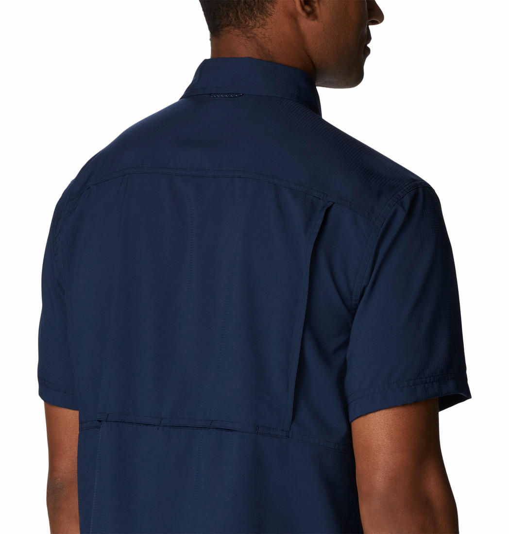 Columbia Mens BLUE Silver Ridge Utility Lite Short Sleeve