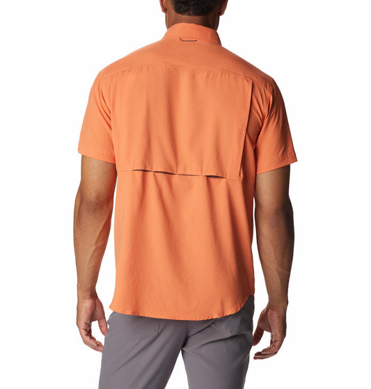 Columbia Mens ORANGE Silver Ridge Utility Lite Short Sleeve