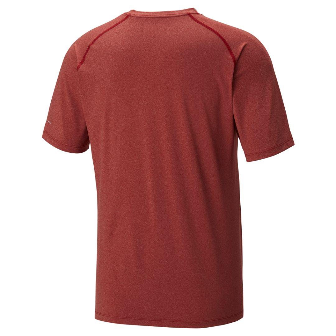 Columbia Men Red Tuk Mountain Mens Short Sleeve Shirt (Sun Protection)