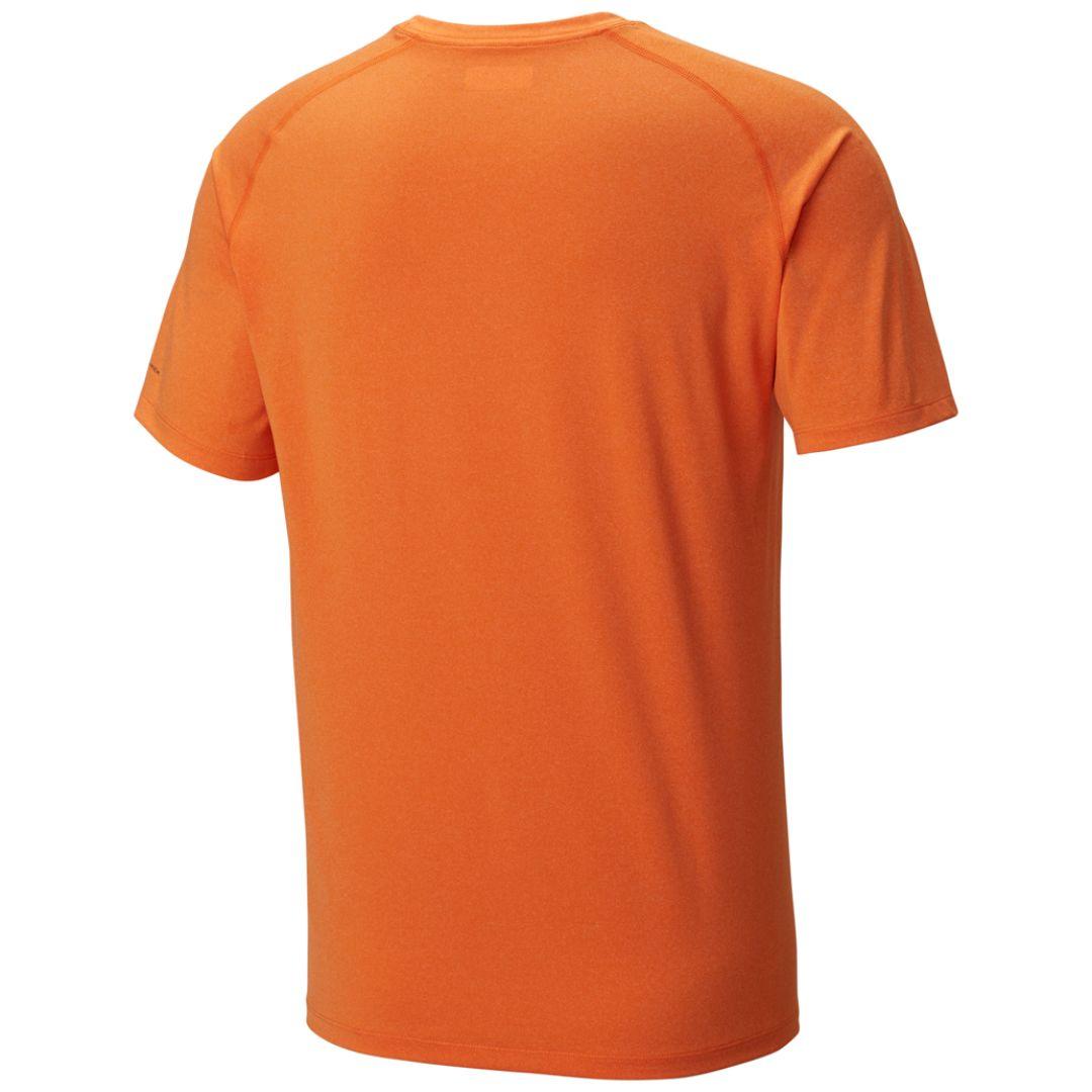 Columbia Men Orange Tuk Mountain Mens Short Sleeve Shirt (Sun Protection)