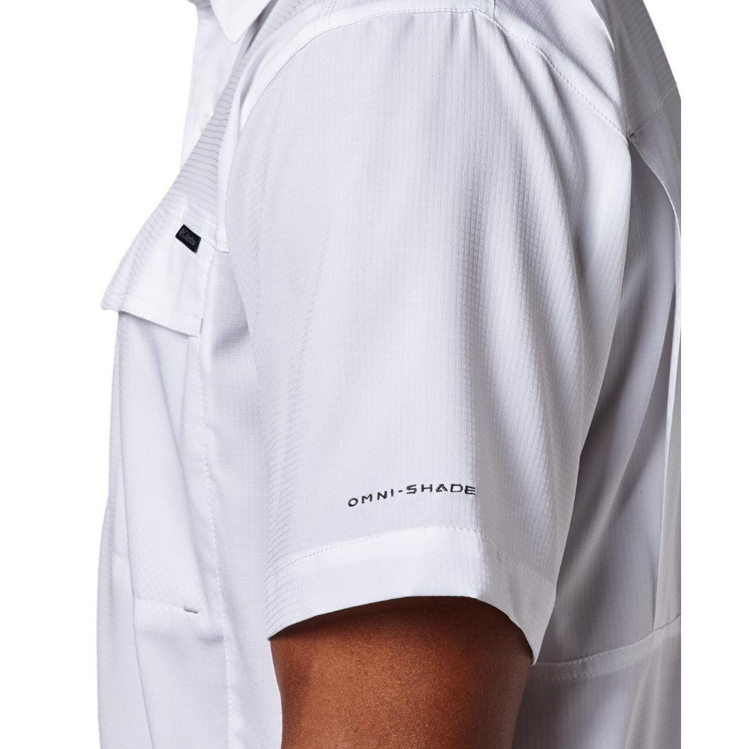 Columbia Men White Silver Ridge Lite Short Sleeve Shirt (Sun Protection)
