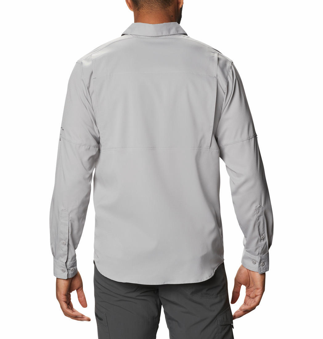 Columbia Men Grey Silver Ridge Lite Long Sleeve Shirt (Sun Protection)