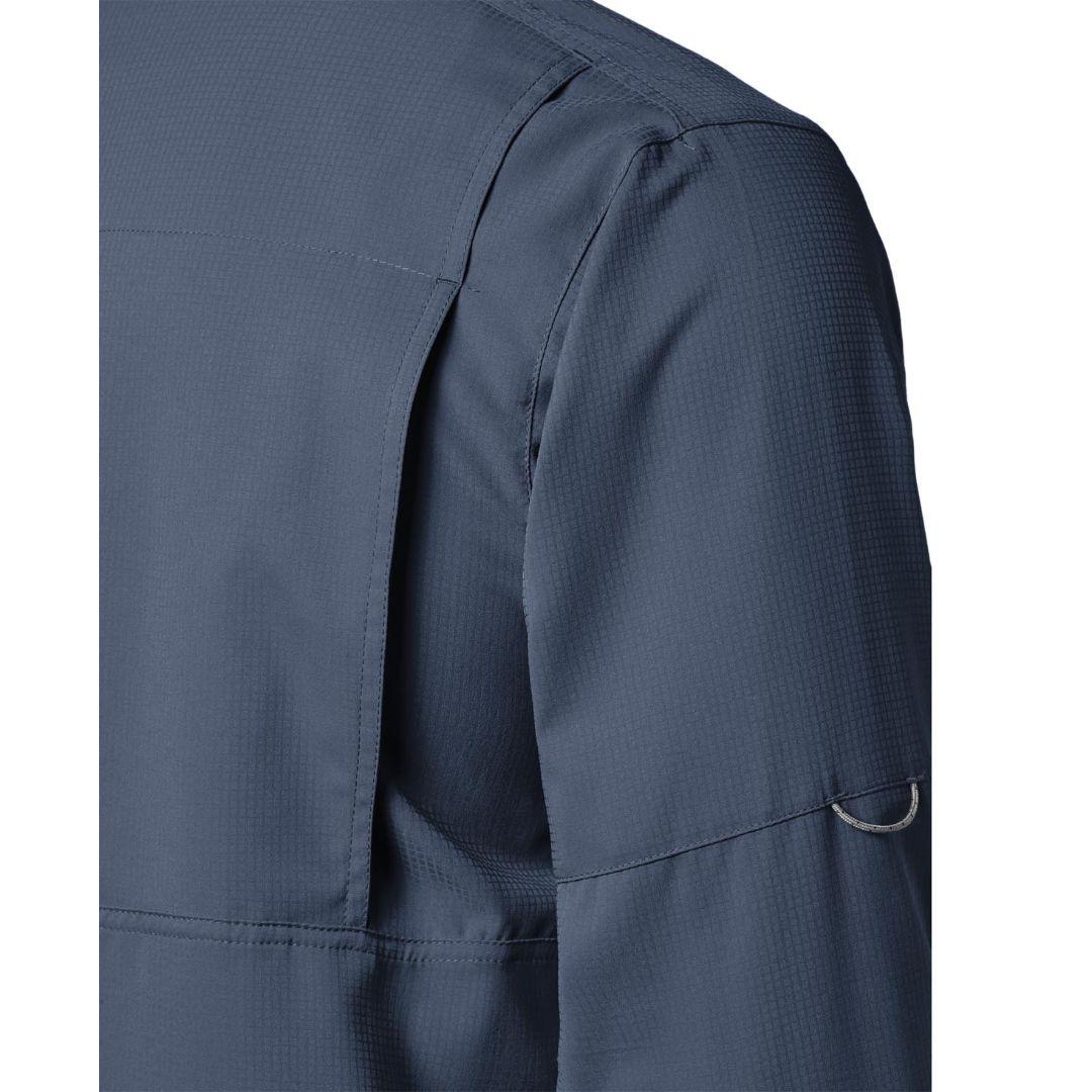 Columbia Men Blue Silver Ridge Lite Long Sleeve Shirt (Sun Protection)