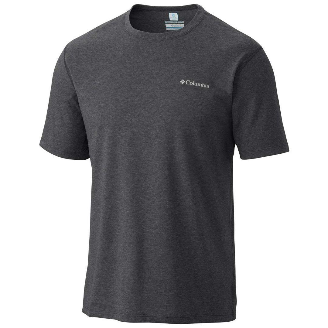 Columbia Men Black Silver Ridge Zero Short Sleeve Shirt