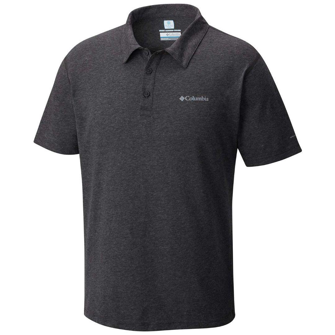 Columbia Men Black Silver Ridge Zero Polo