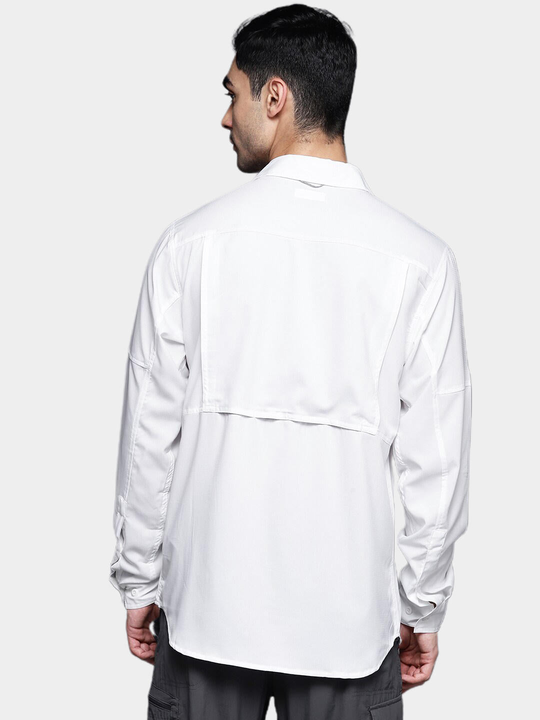 Columbia Men White Silver Ridge Utility Lite Long Sleeve Shirts