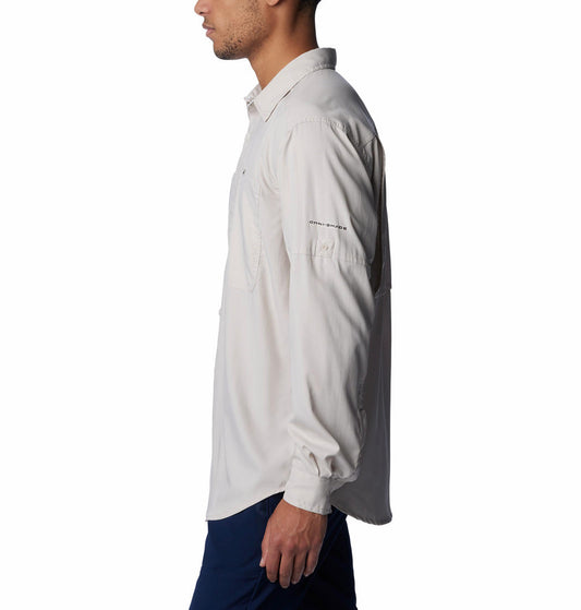 Columbia Men Beige Silver Ridge Utility Lite Long Sleeve (Sun Protection)