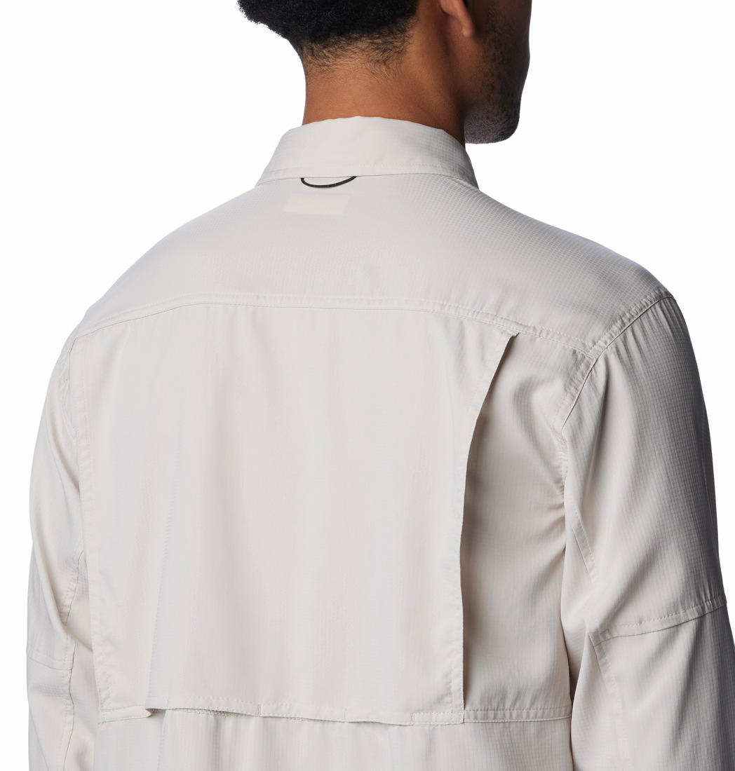 Columbia Men Beige Silver Ridge Utility Lite Long Sleeve (Sun Protection)