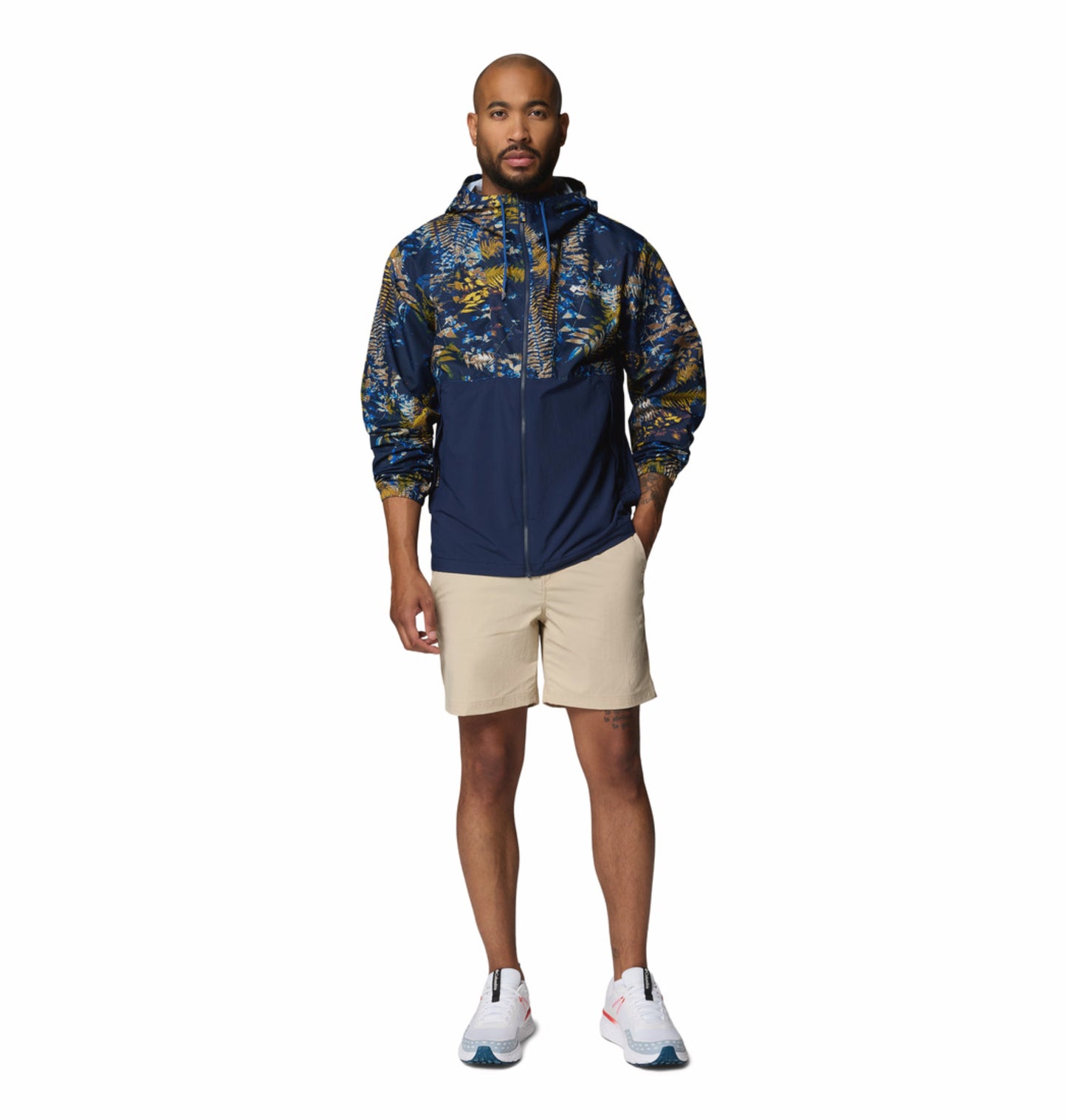 Columbia Men’s Beige Omni-Freeze ROC Lite Shorts for Plus Size Comfort