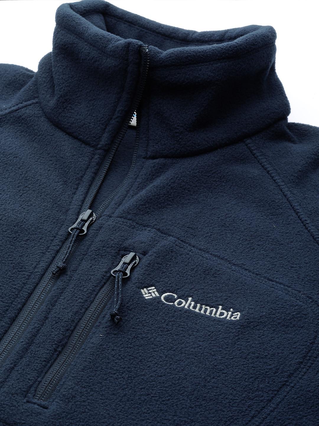 Columbia Men Navy Blue Fast Trek II Full Zip Fleece Jacket