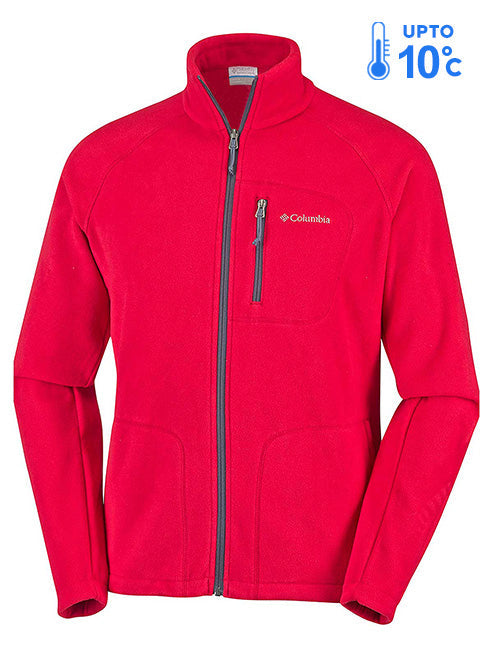 Columbia Men Red Fast Trek II Full Zip Fleece
