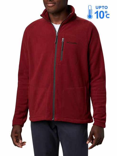 Columbia Men Pink Fast Trek II Full Zip Fleece