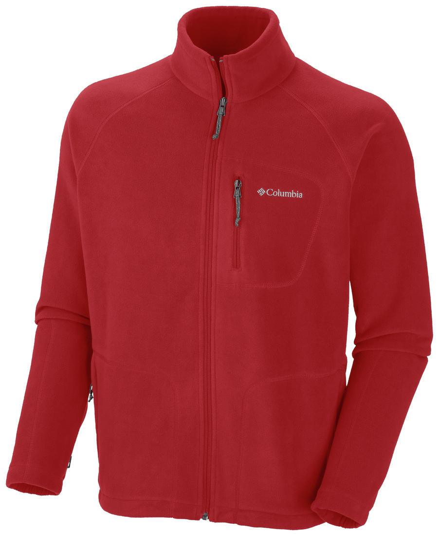 Columbia Men Red Fast Trek II Full Zip Fleece